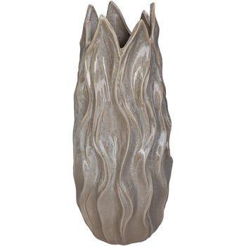 Vase Fine Earthenware Beige 16.5x16.5x40.5cm