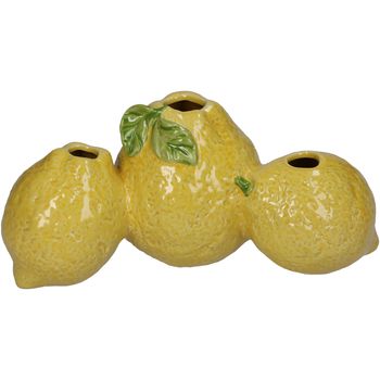 Vase Lemon Fine Earthenware Yellow 20.5x10.5x9.5cm