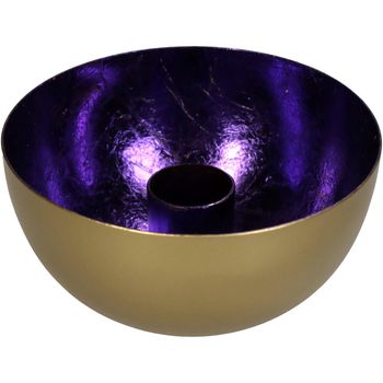 Candle Stick Metal Purple 10x10x5cm