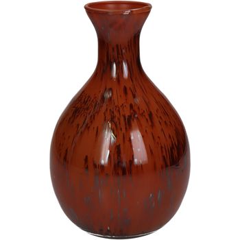Vase Glass Red 16x16x25cm