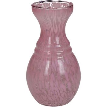 Vase Glass Pink 8x8x15cm