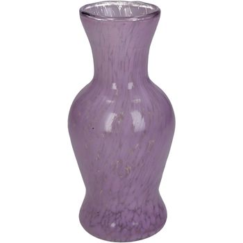 Vase Glass Lilac 8x8x16cm