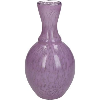Vase Glass Lilac 12x12x23cm