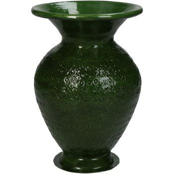 Vase Aluminium Green 11x11x16cm