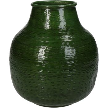 Vase Aluminium Green 15x15x17cm