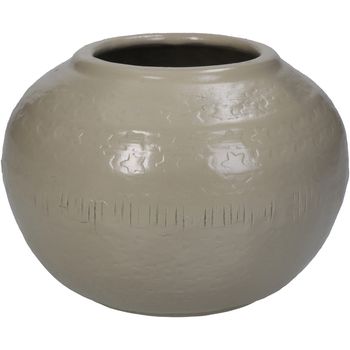 Vase Aluminium Ivory 14.5x14.5x11cm