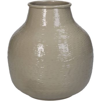 Vase Aluminium Ivory 15x15x17cm