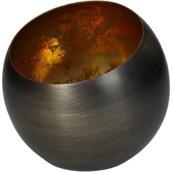 Candle Holder Metal Bronze 10x10x10cm