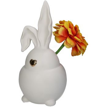 Vase Bunny Porcelain White 11x10x23.5cm