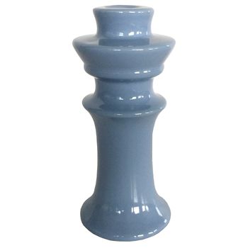Kerzenständer Feines Steingut Blau 8x8x18cm