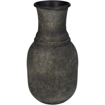 Vase Iron Grey 9x9x18cm