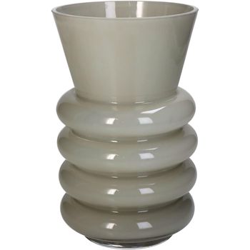 Vase Glass Ivory 13x13x21cm