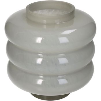 Vase Glass Ivory 18x18x18cm