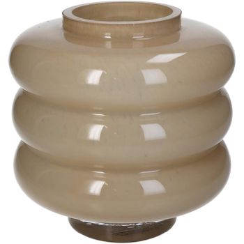 Vase Glass Beige 18x18x18cm