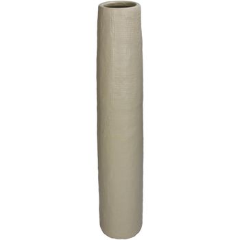 Vase Fine Earthenware Beige 8.9x8.9x44.6cm