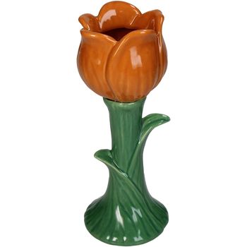 Vase Tulip Fine Earthenware Orange  8.4x8.4x21.3cm