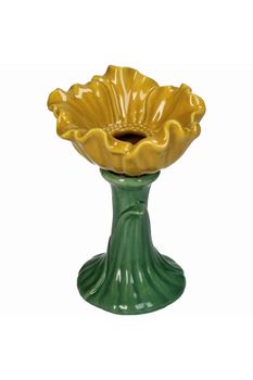 Vase Poppy Fine Earthenware Yellow 10x10x14.7cm