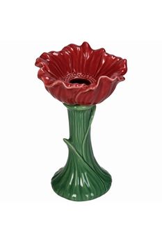 Vase Poppy Fine Earthenware Red 12x12x19.7cm