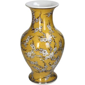 Vase Porcelain Yellow 20x20x35cm