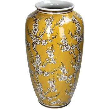 Vase Porcelain Yellow 20x20x35.5cm