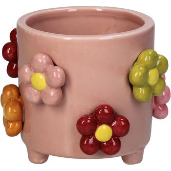 Planter Flowers Dolomite Multi 13.2x13.2x10.6cm
