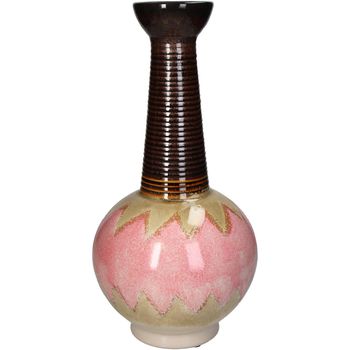 Vase Stoneware Pink 18.5x18.5x39cm