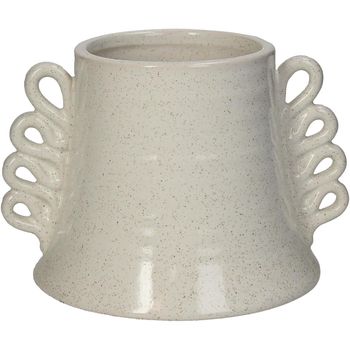 Planter Stoneware White 16.5x14x11.5cm