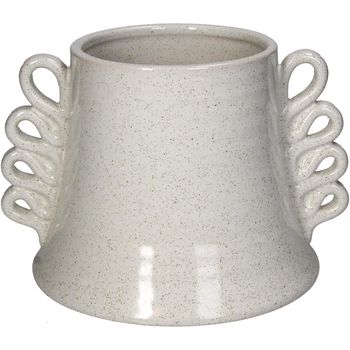 Planter Stoneware White 20x17x14cm