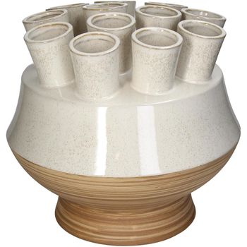 Vase Tube Stoneware White 30x30x26.5cm