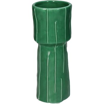 Vase Stoneware Green 8.7x8.7x22.1cm