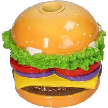 Candle Stick Hamburger Polyresin Multi 12x12x10cm