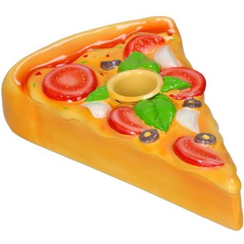 Candle stick Pizza Slice Polyresin Multi 11x16x3.5cm