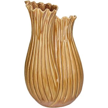 Vase Stoneware Brown 24x17.5x41.5cm