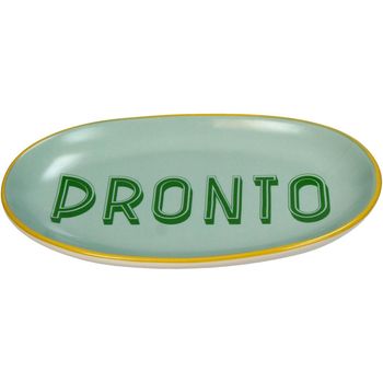 Plate Oval Pronto Stoneware Mint 21x12.5x2.5cm