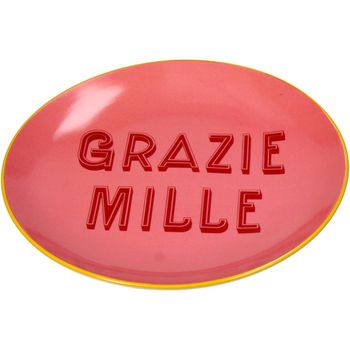 Teller Grazie Mille Steingut Rosa 20.5x20.5x2.5cm