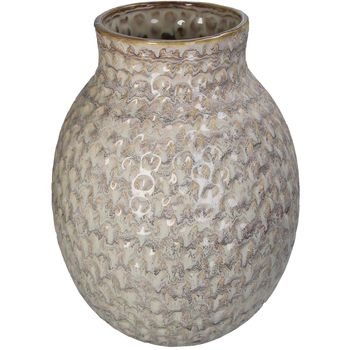 Vase Stoneware Sand 30x30x38cm