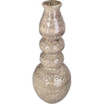 Vase Steingut Sand 15.5x15.5x41cm