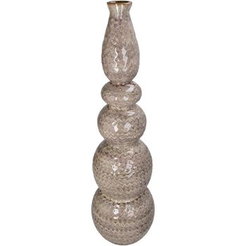 Vase Steingut Sand 17x17x61cm