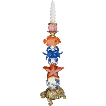 Candle Stick Sea Polyresin Multi 15x12x40cm