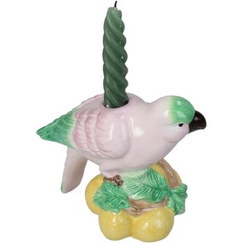 Candle Stick Bird Dolomite Multi 17.8x11.5x16cm