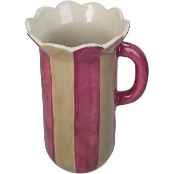 Vase Stripes Stoneware Multi 16x13.8x25.5cm