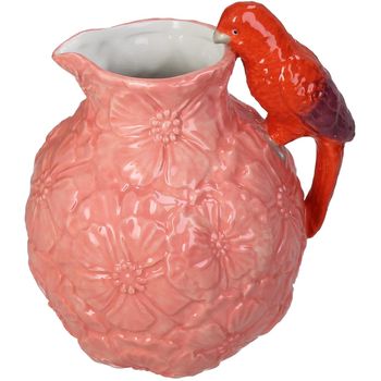Vase Bird Stoneware Pink 18x15.7x20.7cm