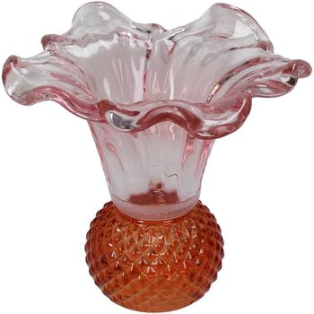 Vase Glass Multi 13.5x13.5x12cm Pink-Orange