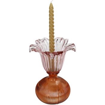 Vase Glass Multi 16x16x23cm Pink-Orange