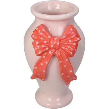 Vase Bow Dolomite Pink 13x12x20cm