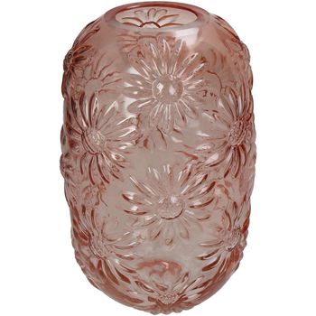 Vase Glass Orange 15x15x24cm
