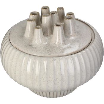 Vase Stoneware White 36x36x30cm