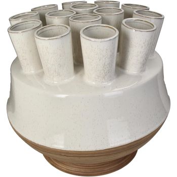 Vase Stoneware White 36.5x36.5x33cm