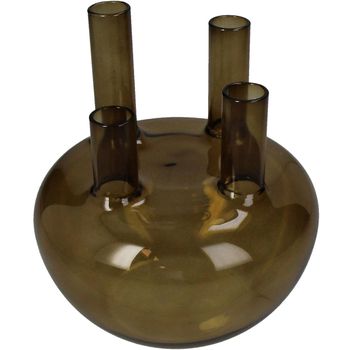 Vase Glass Brown 15x15x17cm