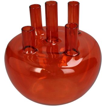 Vase Glass Orange 18x18x18cm